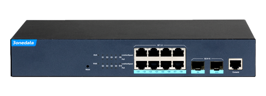 10口全千兆二层网管型PoE以太网交换机